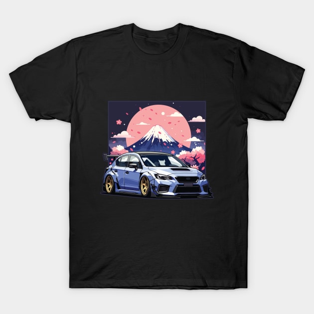 Subaru Impreza WRX STI Car - Widebody Modified JDM Car T-Shirt by JDM-Rey